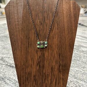 Sonoran Mountain Turquoise 6 Stone Bar Necklace